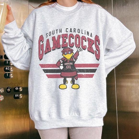 Retro South Carolina Sweatshirt Gamecocks, University Sweatshirt - Picture 1 of 4